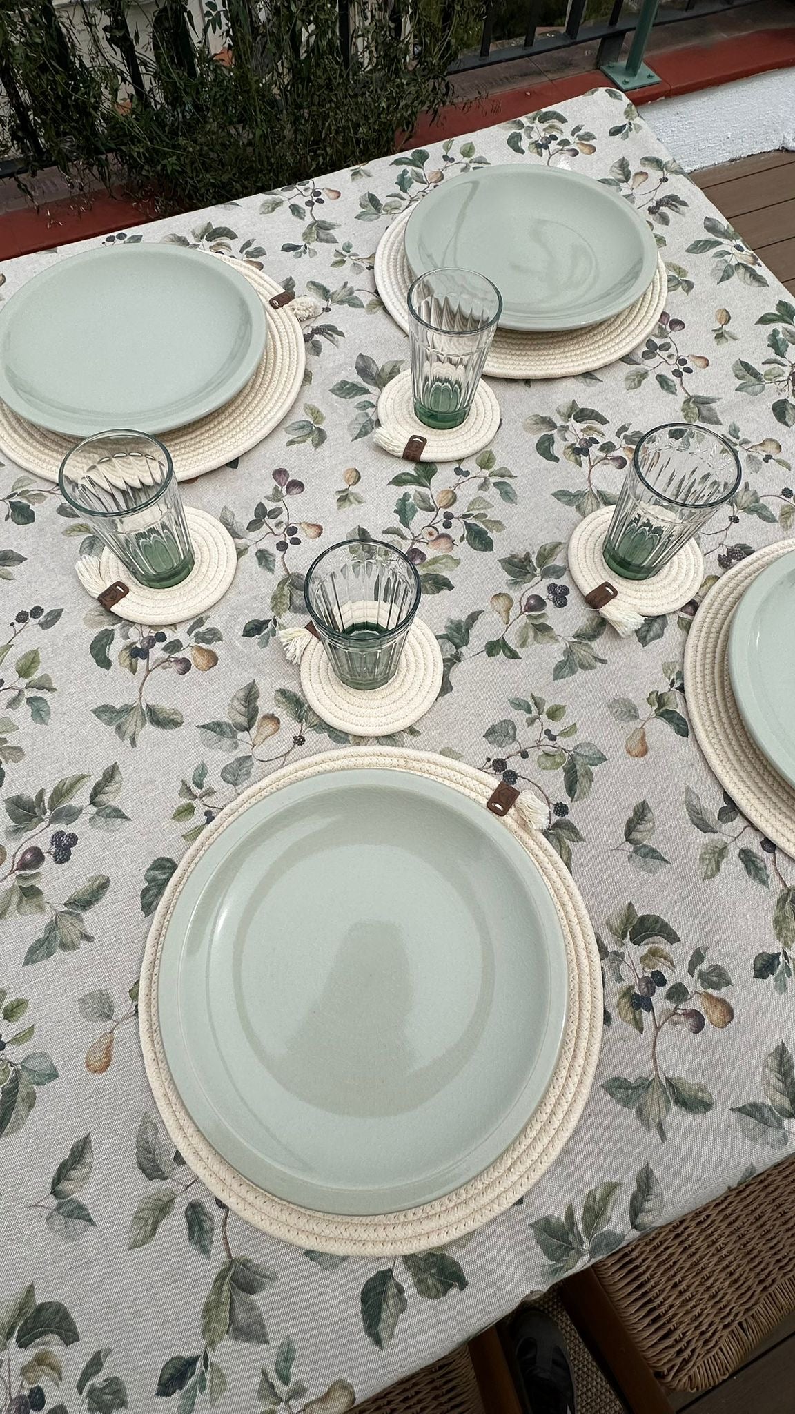 Set de mesa x4 Crudo algodón