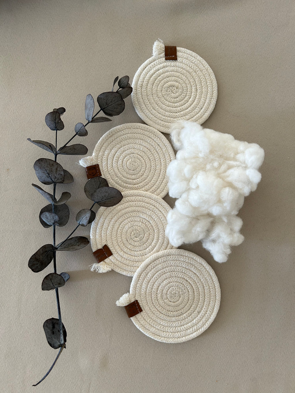 Portavaso Crudo algodón