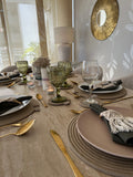 Set de mesa x4 Caqui algodón
