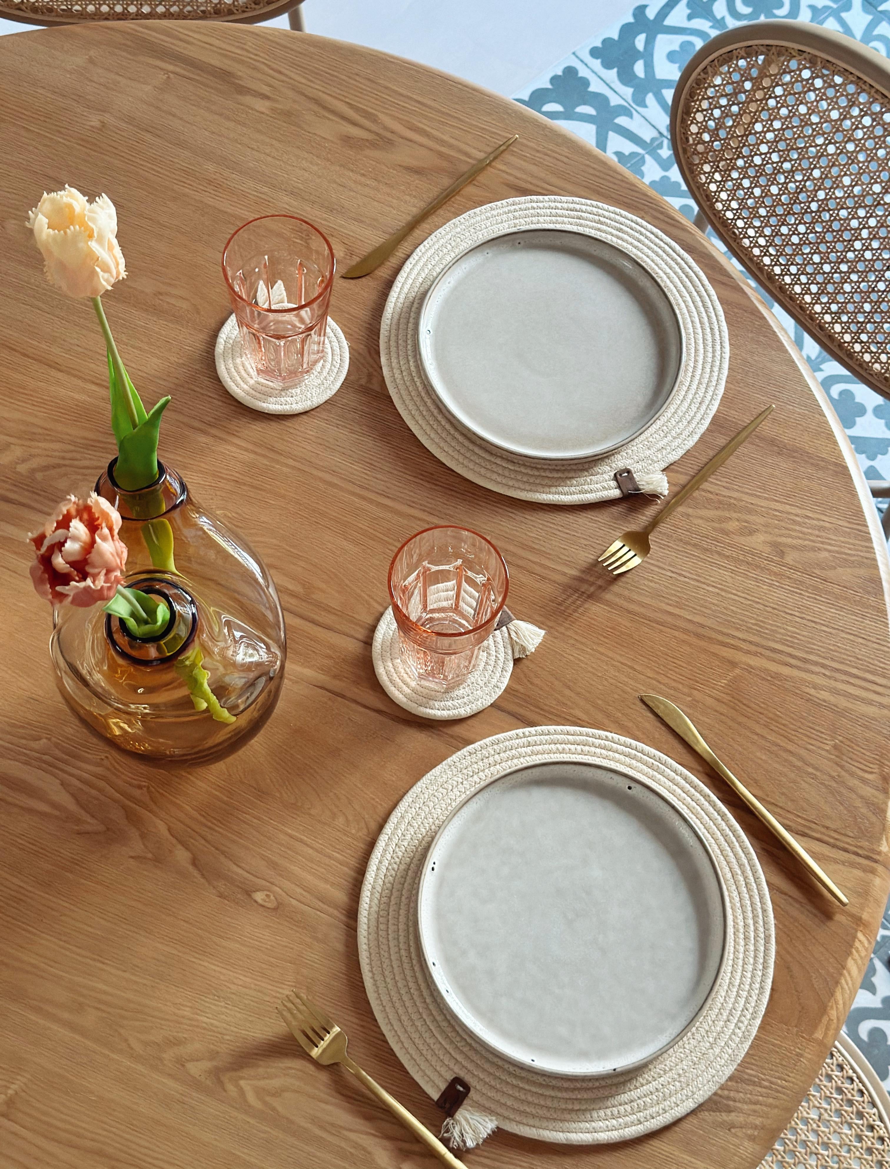 Set de mesa x4 Crudo algodón